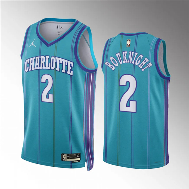 Men's Charlotte Hornets #2 James Bouknight Teal 2023/24 Classic Edition Stitched Basketball Jersey